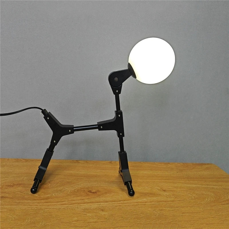 lampe de sol art abstrait animaux fer décoration nordique - vue 2 sur 7
