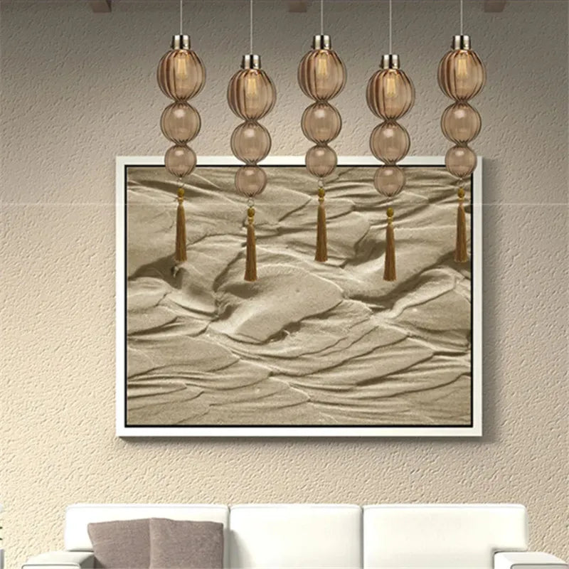 lustre en verre design chinois décoration esthétique pour intérieur - vue 4 sur 12