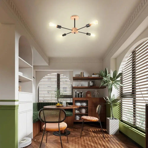 lustre moderne en forme d'araignée avec 4 prises d'éclairage
