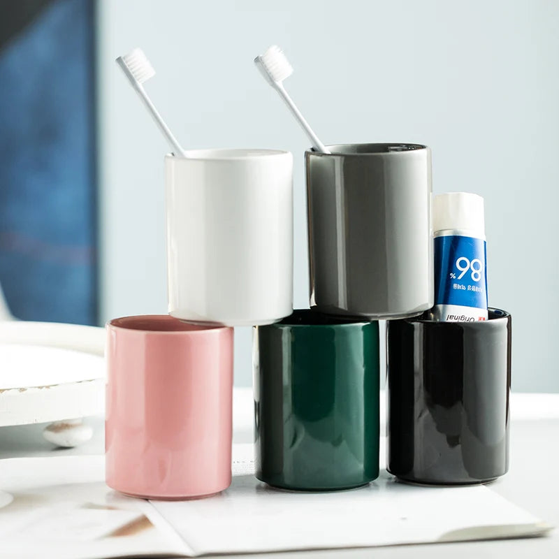 tasse en céramique créative pour brossage et gargarisme - vue 5 sur 11