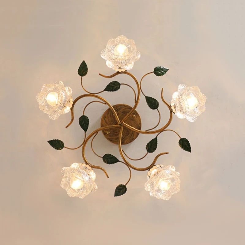plafonnier décoration led à fleur intérieur
