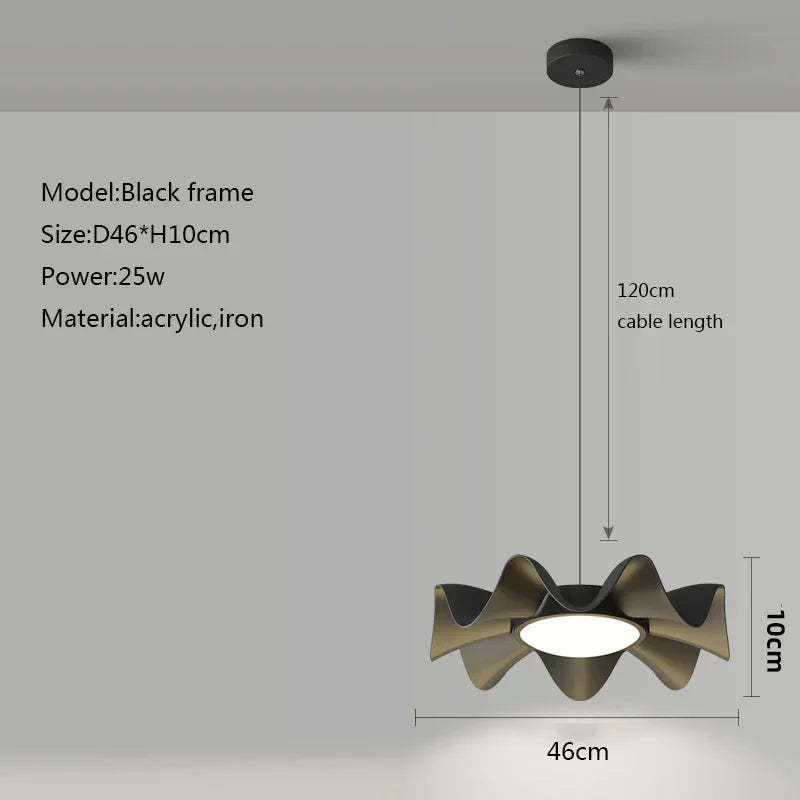 suspension à led moderne pour décoration intérieure nordique rétro - vue 8 sur 8