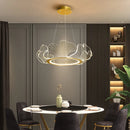 luxury postmodern led chandelier adjustable lotus leaf minimalist
