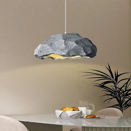 Wabi Sabi designer restaurant pendant lamp minimalist bedroom LED creative chandeliers home decor bar hanging lights - vue 4 sur 10