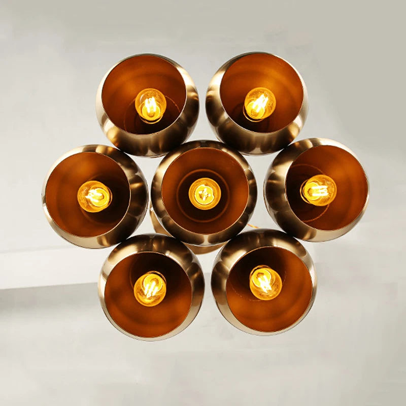 suspension métal boule style américain rétro pour restaurant et bar - vue 5 sur 6