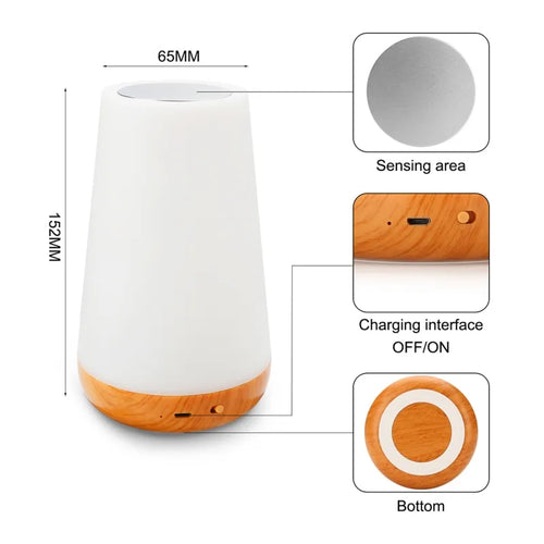 lampe bureau portable couleur rechargeable usb intensité variable - vue 7 sur 6