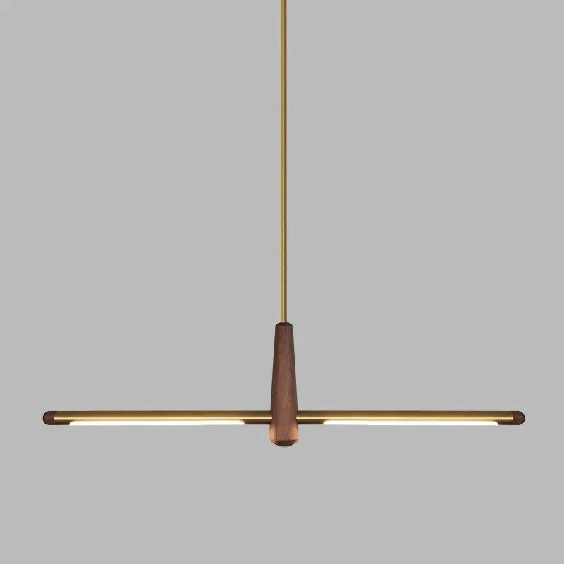 lustre Moderne minimaliste bois LED salon bar café restaurant décoration de la maison