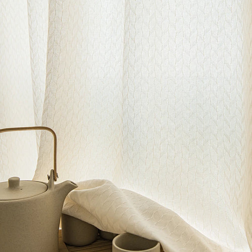 Voilage tulle japonais élégant semi occultant salon chambre - vue 4 sur 7