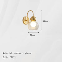applique murale moderne en verre et cuivre design élégant pour intérieur
