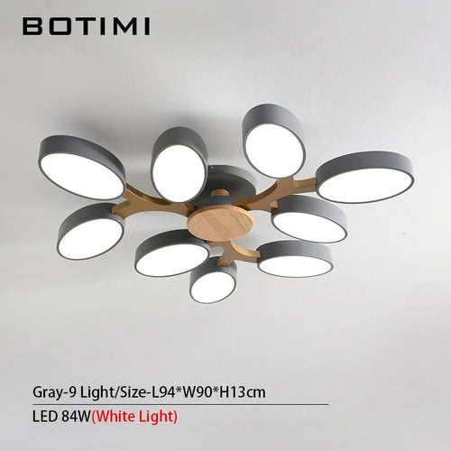 plafonnier LED gris en forme d'arbre - vue 19 sur 32
