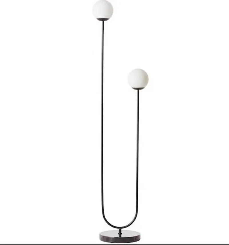 lampadaire led en verre laiteux nordique créatif vertical - vue 10 sur 11