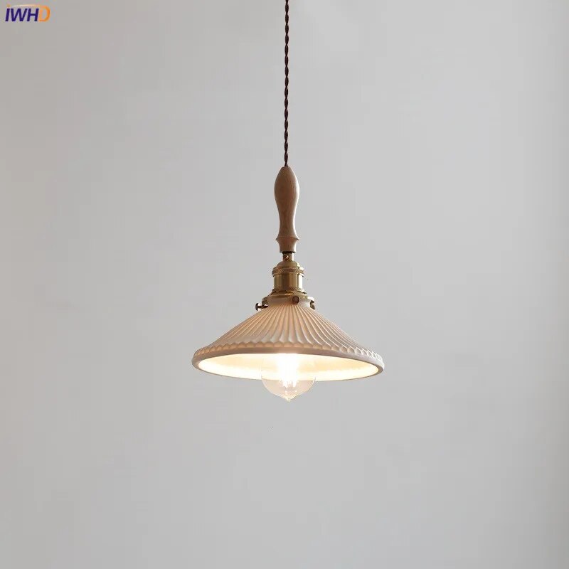 suspension led cuivre bois décor simple moderne intérieur - vue 2 sur 29