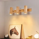 Lampe de chevet nordique LED multi-têtes en noyer