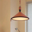suspension LED en cuir artificiel pour décoration d'intérieur