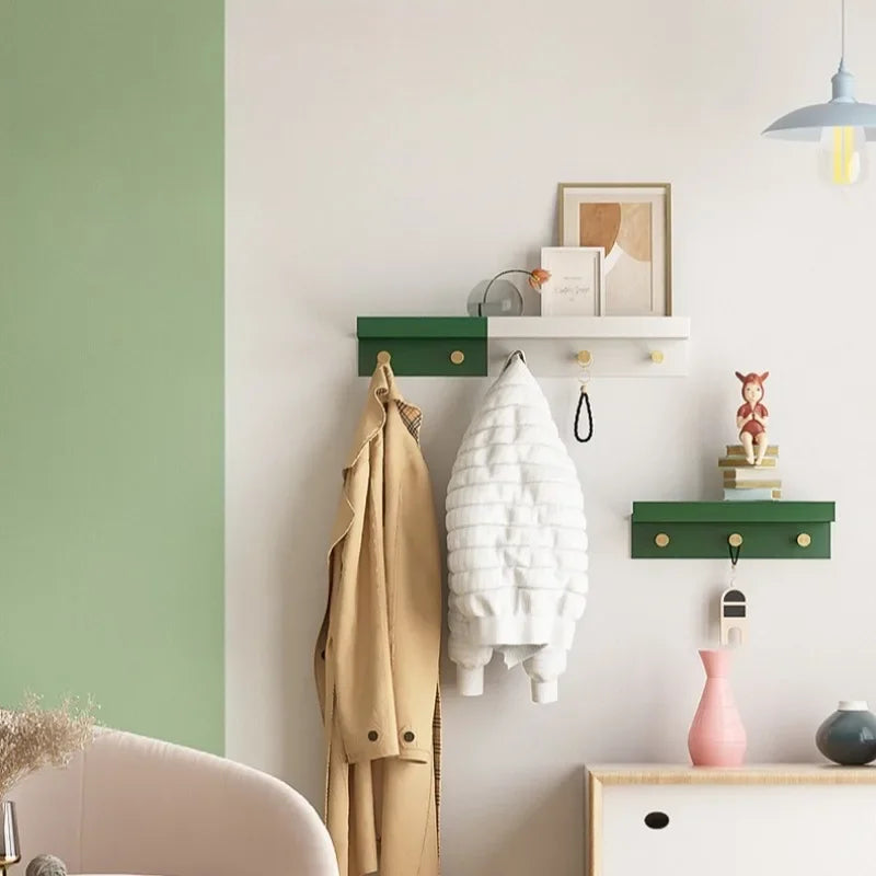 porte-manteau mural en bois pour rangement créatif et pratique - vue 4 sur 15