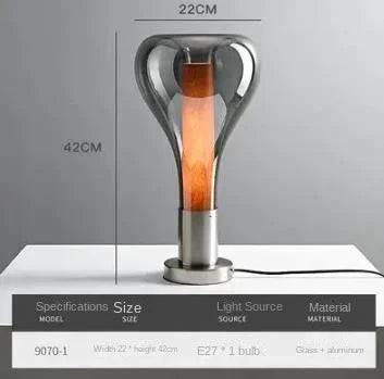 lampe à poser nordique moderne en verre design élégant pour décoration - vue 9 sur 10