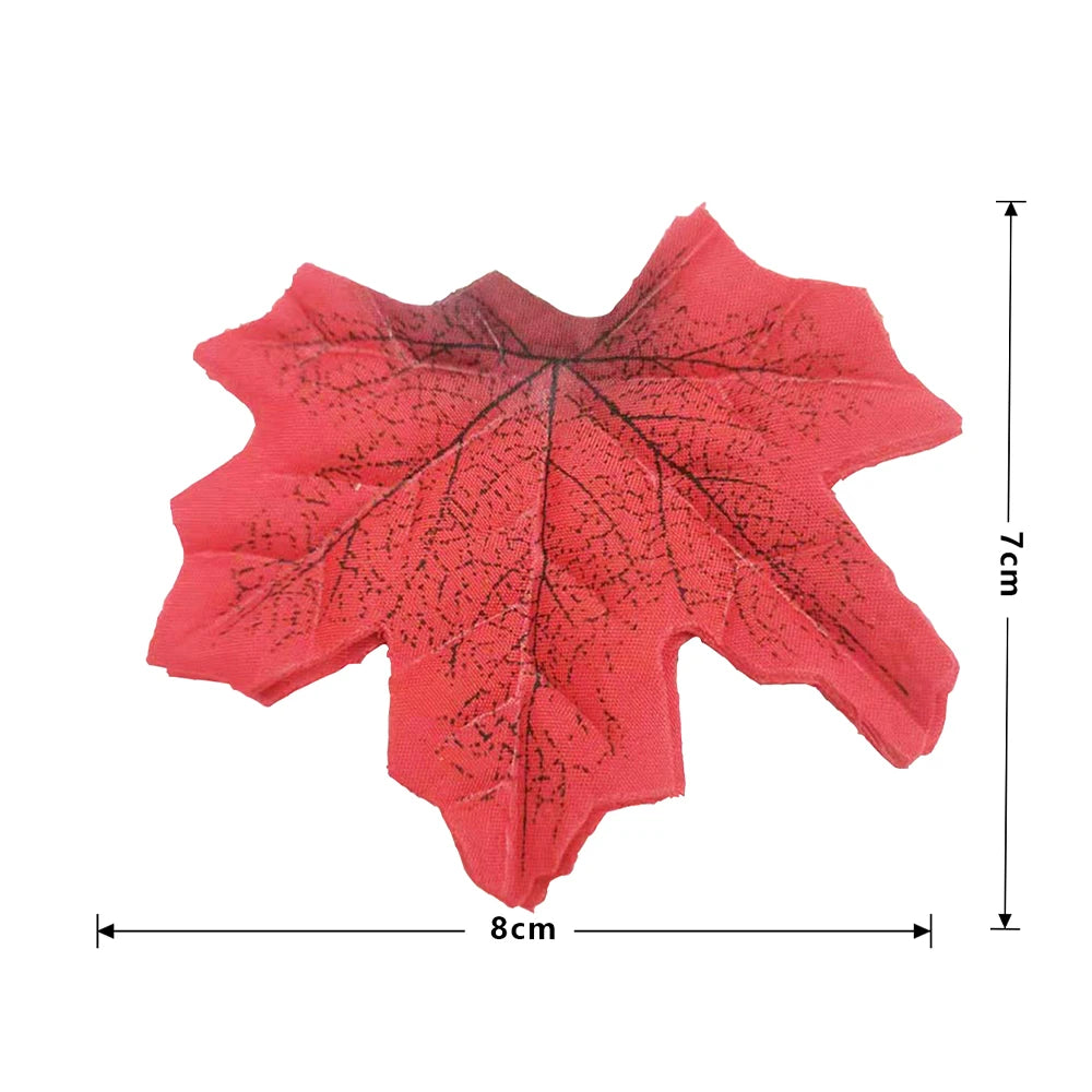lot de 50 feuilles d'érable artificielles pour décorations d'automne - vue 12 sur 11