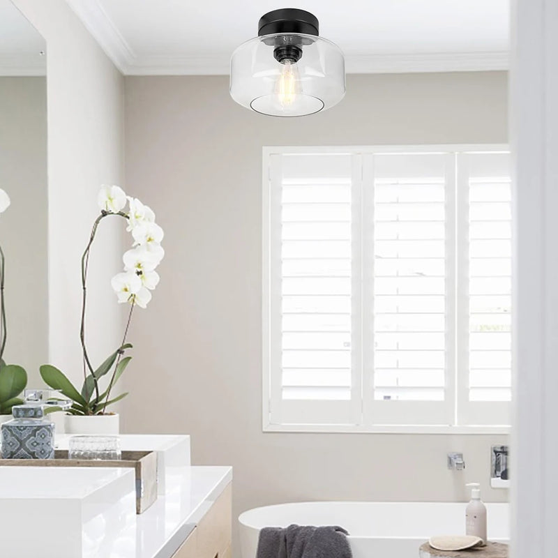 lustre moderne en verre led pour intérieur allée couloir