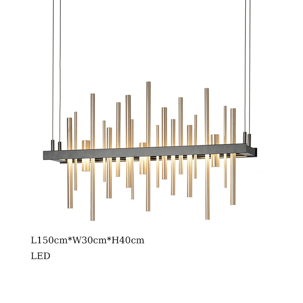suspension à led en acier inoxydable pour décoration intérieure - vue 15 sur 16