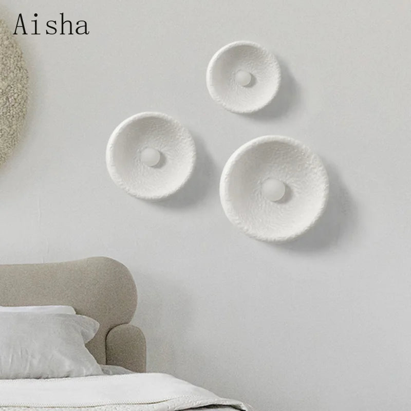 applique murale japonaise rétro en résine pour décoration intérieure - vue 3 sur 9