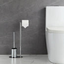 brosse de toilette en acier inoxydable avec support amovible