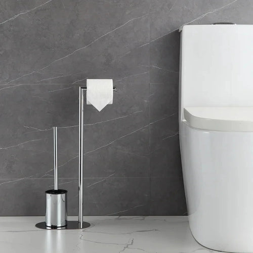brosse de toilette en acier inoxydable avec support amovible - vue 6 sur 6