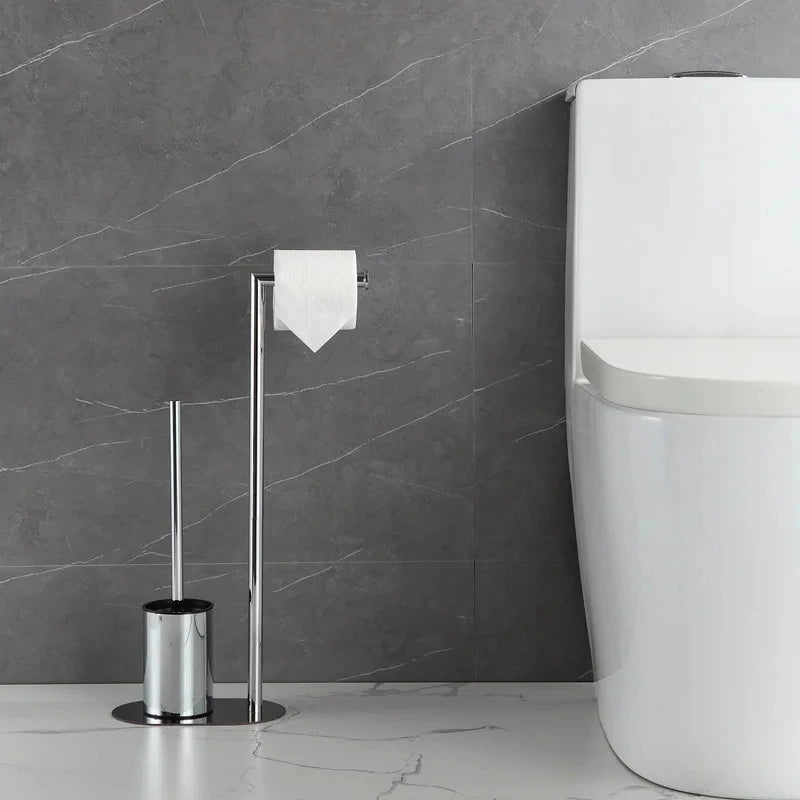 brosse de toilette en acier inoxydable avec support amovible