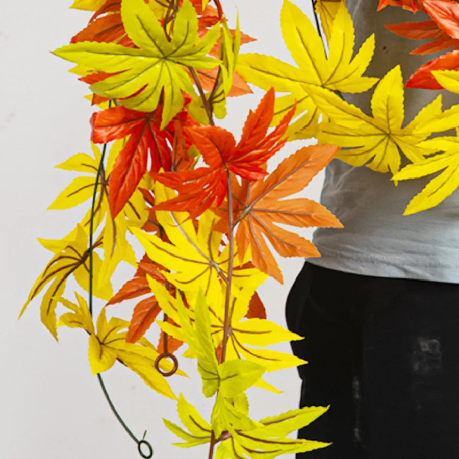 plantes murales artificielles en érable dautomne pour décorations festives - vue 7 sur 15
