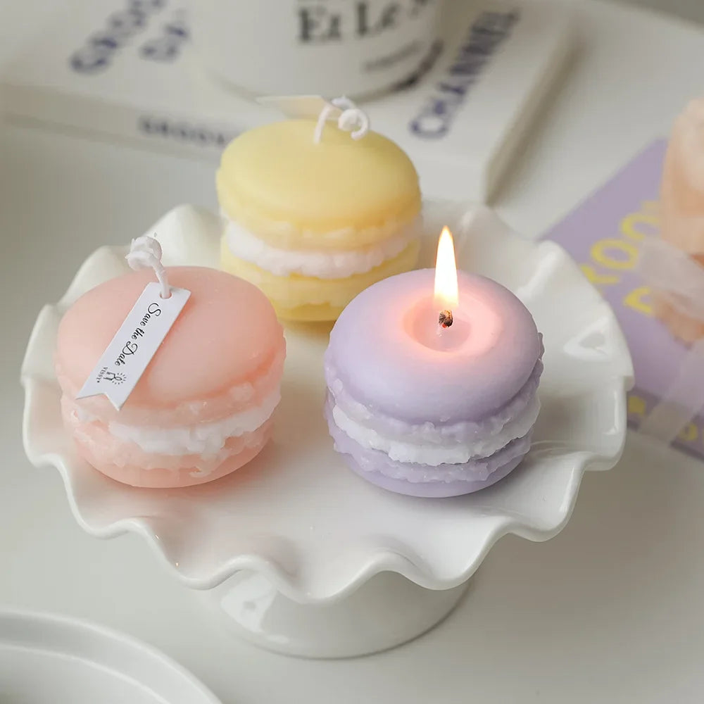 mini bougie parfumée macaron pour décoration intérieure et souvenirs - vue 2 sur 13