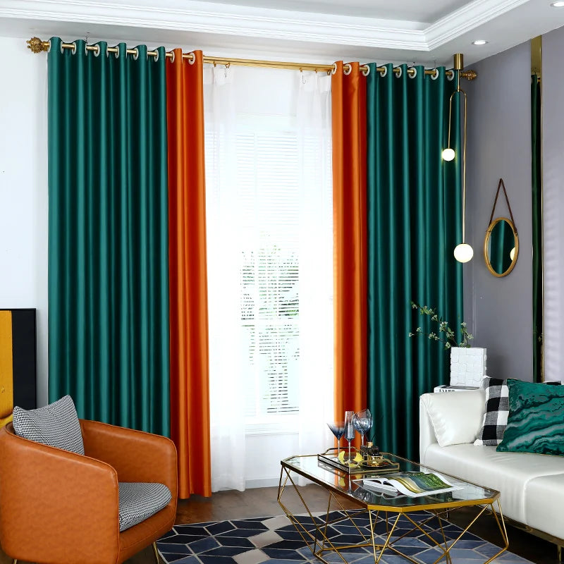 Rideau style nordique moderne occultant plissé salon chambre