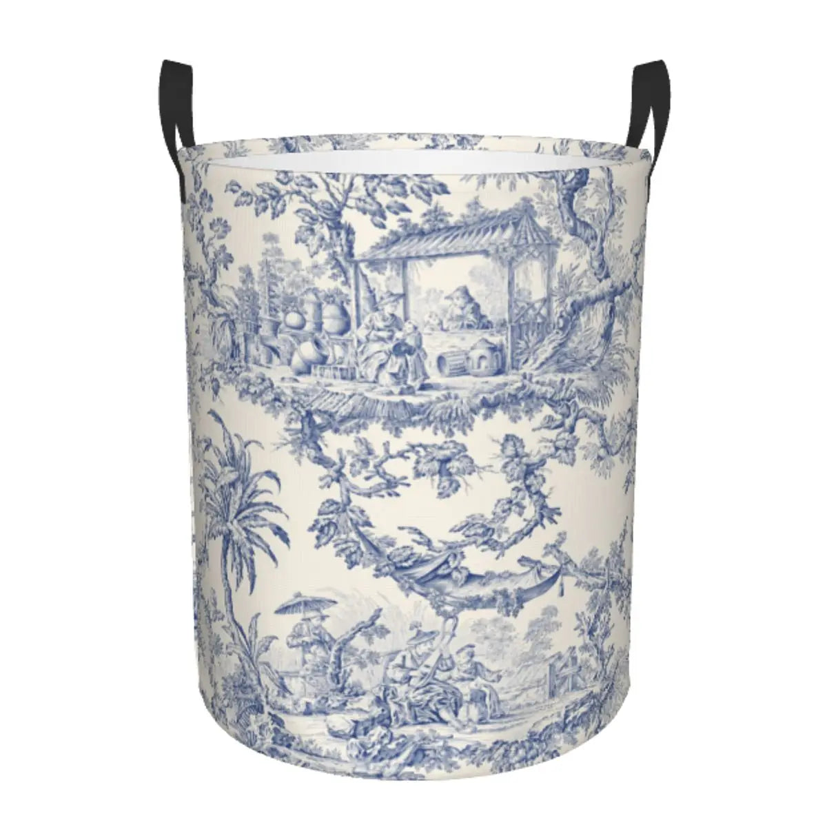 panier à linge pliable personnalisé classique en toile de jouy pour jouets - vue 16 sur 29