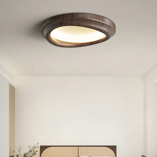 plafonnier led encastré imitation noyer spectre complet moderne