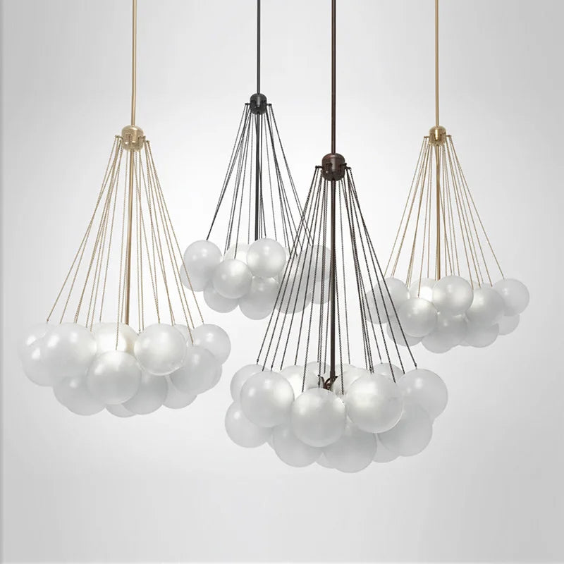 suspension en verre nordique design pour décoration intérieure luxe - vue 5 sur 10