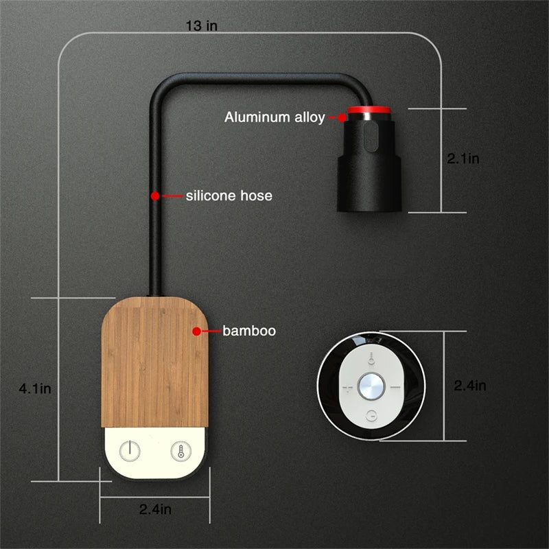 lampe de chevet led moderne nordique rechargeable avec télécommande réglable - vue 4 sur 8