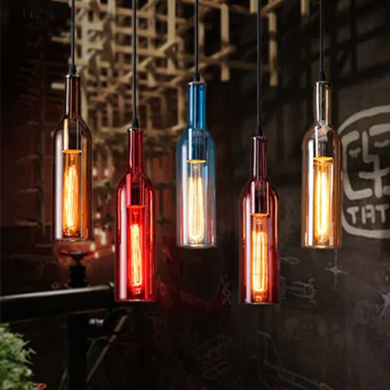 lustre nordique créatif moderne en forme de bouteille de bière - vue 5 sur 13