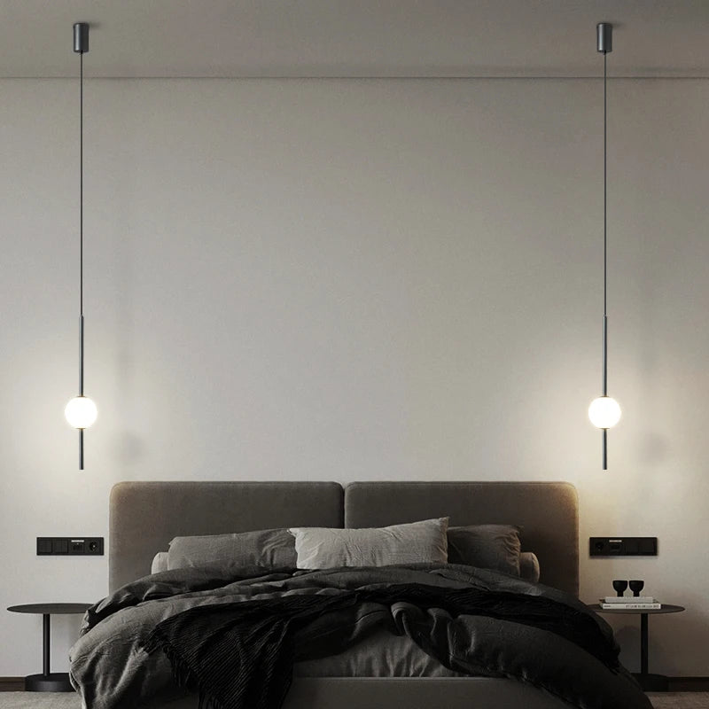 suspension LED en laiton design moderne avec cordon réglable - vue 6 sur 17