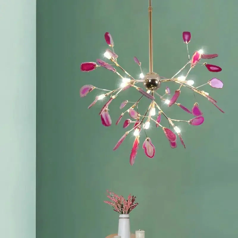 lustre luciole créatif en agate design postmoderne élégant - vue 5 sur 14