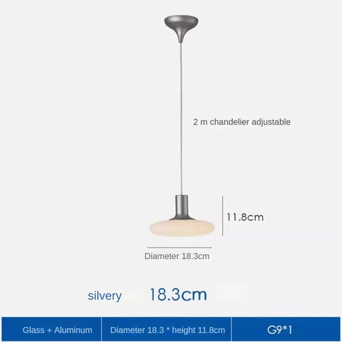 Minimalist glass chandelier for creative and modern decor - vue 10 sur 12