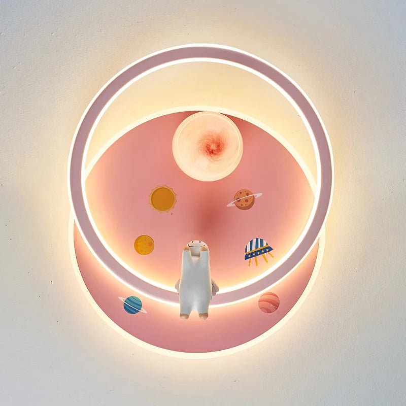 plafonnier licorne pégase moderne pour chambre d'enfant - vue 5 sur 7