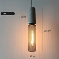 Plafonnier LED suspendu en ciment au design industriel moderne