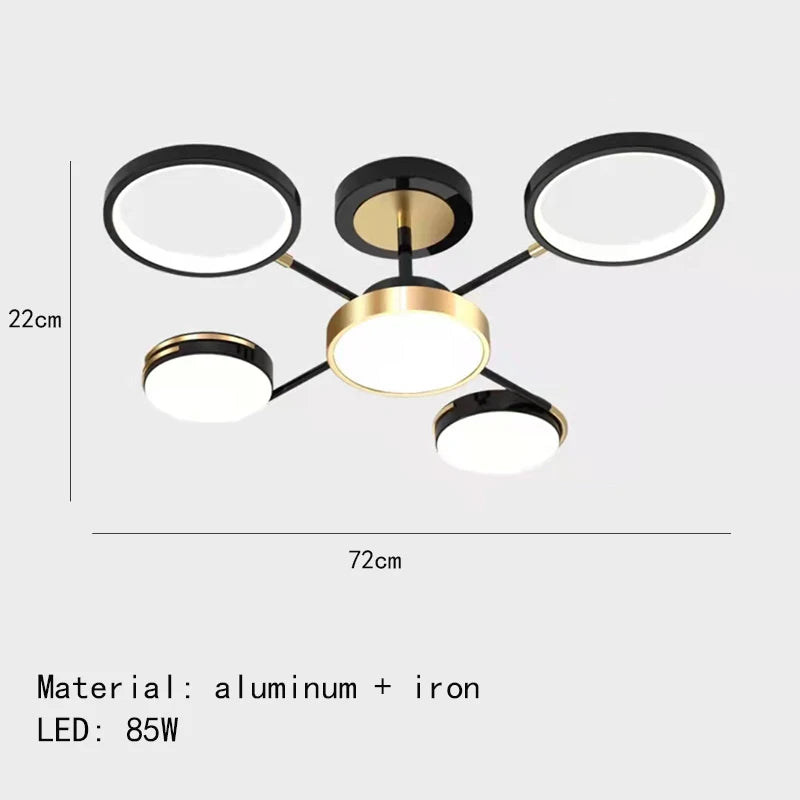 Minimalist LED ceiling light with 3 colour temperatures decorative indoor fixture - vue 25 sur 30