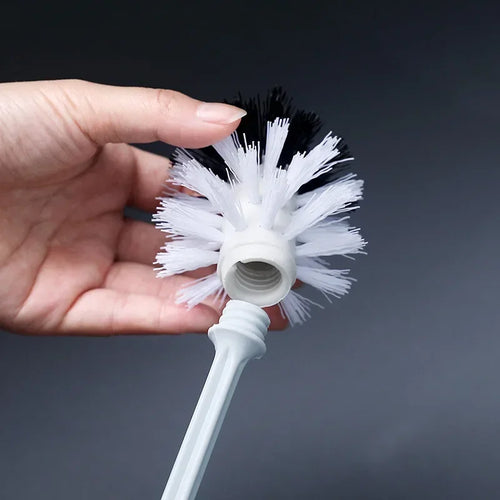 brosse de toilette avec support et poils souples pour nettoyage rapide - vue 6 sur 8
