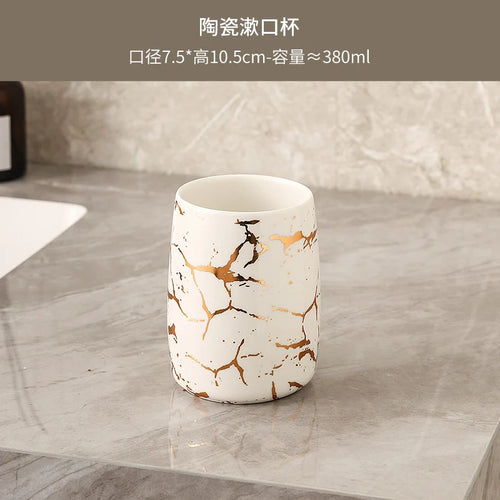 tasse en céramique marbrée haut de gamme pour couples décorative - vue 13 sur 26