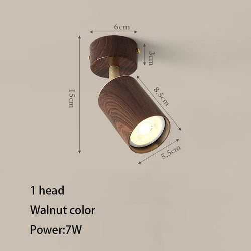 spot led en saillie avec ampoule remplaçable et têtes réglables