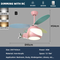 ventilateur créatif hélicoptère pour chambre d'enfant décorative