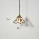 Suspension Nordique LED en Verre et corps doré