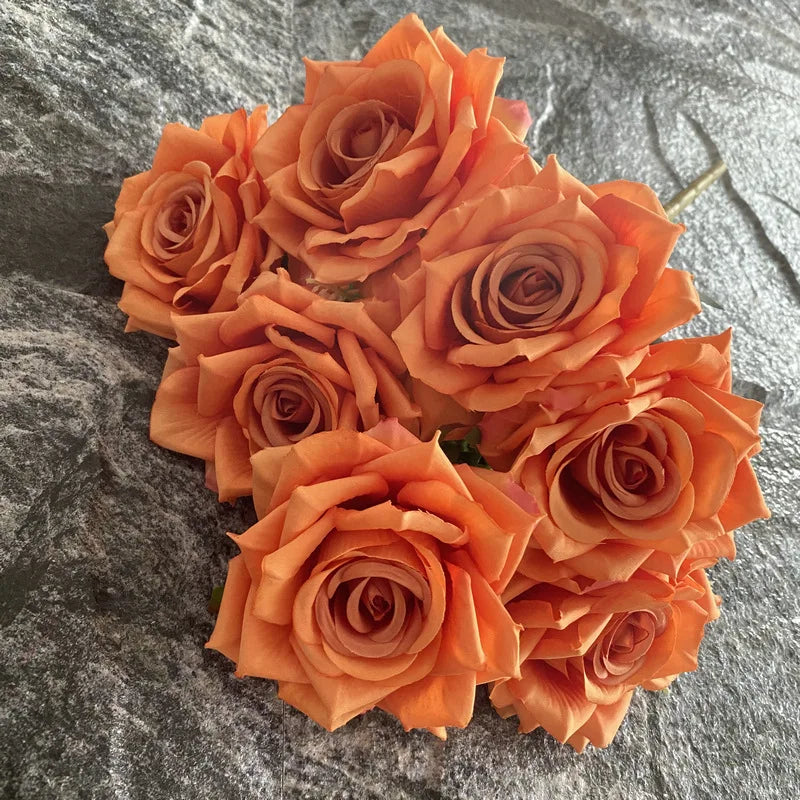 rose artificielle en soie pour décoration et photographie de mariage - vue 22 sur 22