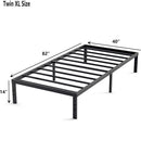 Metal Bed Frame – Heavy Duty Mattress Foundation with Anti-slip Steel Slat Support, Durable Platform Base with Underbed Storage