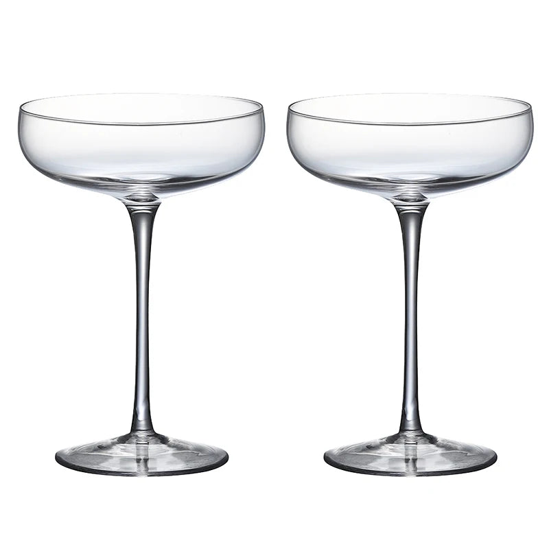 Lot de 2 verres coupe cristal 185 ml - vue 2 sur 7