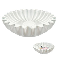 Bol decoratif osier cannele volant pour salon